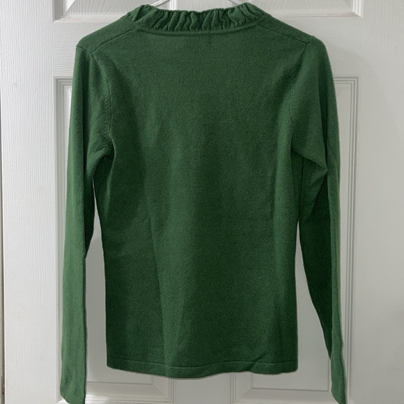 Cashmere charter club Kelly green office siren v neck sweater NWT S - Picture 5 of 7